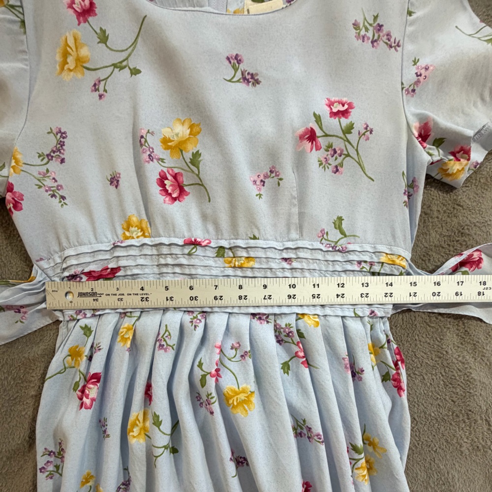 Worthington Maxi Dress blue floral size 4 - Picture 8 of 11